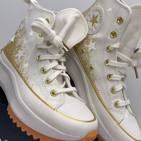 Converse WMNS RUN STAR HIKE HI VINTAGE WHITE/VINTAGE WHITE A12900C Platforms Sne - Picture 7 of 16